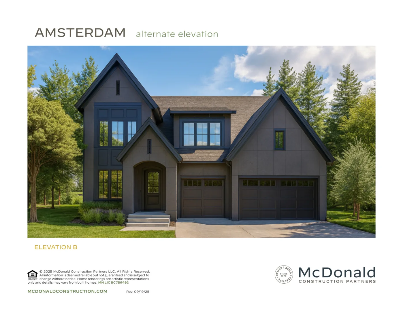 McDonald Signature Plan | Amsterdam Signature Plan Elevation B